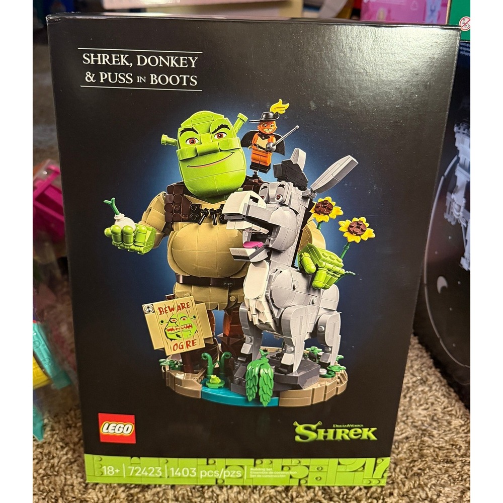 Lego-Shrek: Shrek, Donkey & Puss in Boots Building Set (NWT) 72423